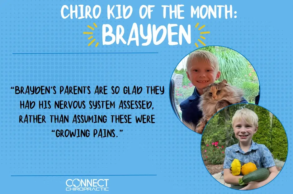 Chiropractic Oak Creek WI Brayden Kid Of The Month